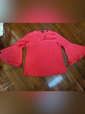 Alfani Coral V-Neck Bell-Sleeve Blouse